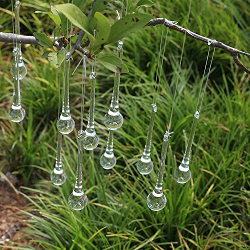 Kerstboom decoraties ijs ijsdruppels hanger glas hangen kerst decoratie (Glasijs ijs druppels 30mm) 4