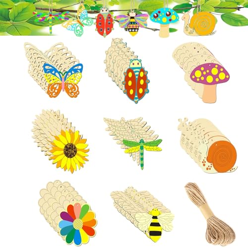 48 Stukken Houten Vlinders voor het schilderen, onvoltooide houten Vlinders, Hout Schilderen Ambachten, DIY Schilderen, Creatieve Productie en Meubilair Decoratie