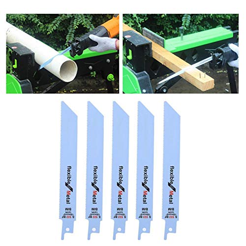 5-Piece Metalen Reciprocating Saw Blade Houtbewerkingsgereedschap Kit 150mm/1.9in(S922BF) 3