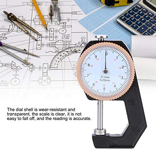 0-20mm dikte gauge pointed/flat head R Es wijzerplaat nauwkeurigheid meetinstrument vlakke puntkop voor het meten van de dikte van de wand/staal/papier/juwelen/leer (platkop), meter 3