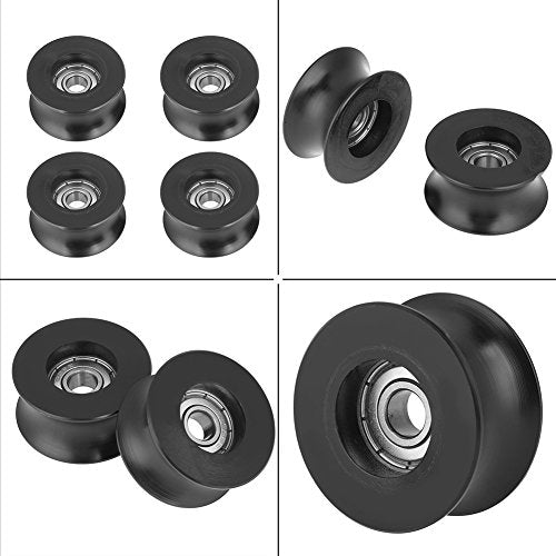 U-type Pulley, Guide Wheel Zwarte Pulley met U-groove, 4 Piece U Slot Voor veel projecten