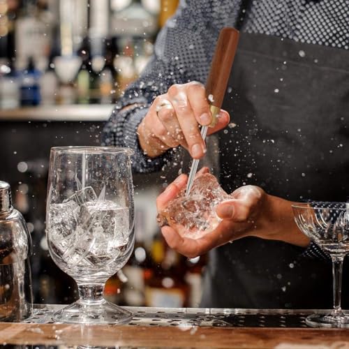 2 Pack Roestvrij Steel Ice Pick met veiligheidshoes, 9 inch lengte Ice Crushing Tools, non-slip houten handvat voor eenvoudige Grip voor keukenbar gebruik 5