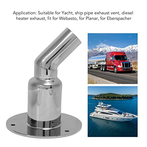 Thru Hull Uitlaat, 316 roestvrij staal Thru Hull Uitlaataansluiting voor 24mm buizen, buizen, Diesel Verwarmers Thru Hull Skin (Curve) 3