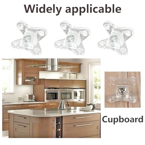 Verpakking van 4 verwijderbare hoekhouders, Meubilair Montage Hackets, Butterfly Corner Connector, Montage Hackets met Schroeven voor schuren, Kasten 5