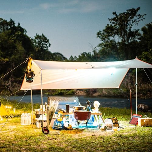 65 voet Reflecterende Guyline Camping Paracord, 2mm Tent Cord Guyline Touw Nylon Paracord Touw voor Camping Tent Tarp Wandelen, Zwart (20M) 5