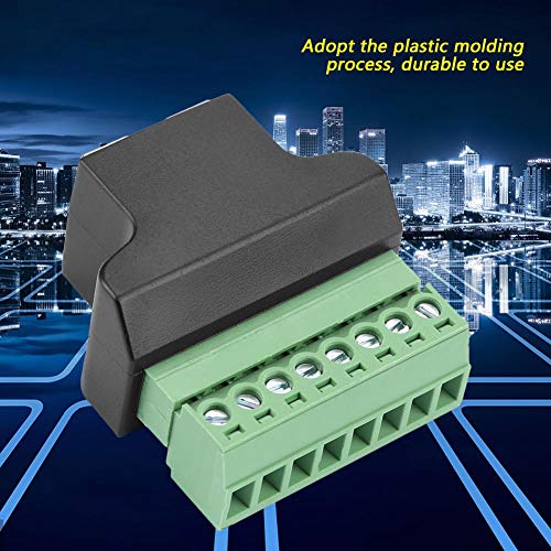 Ethernet RJ45 Bus Schroefklem 8 Pin CCTV Digitale DVR Adapter Socket Network Plug Cable Extender Adapter 3