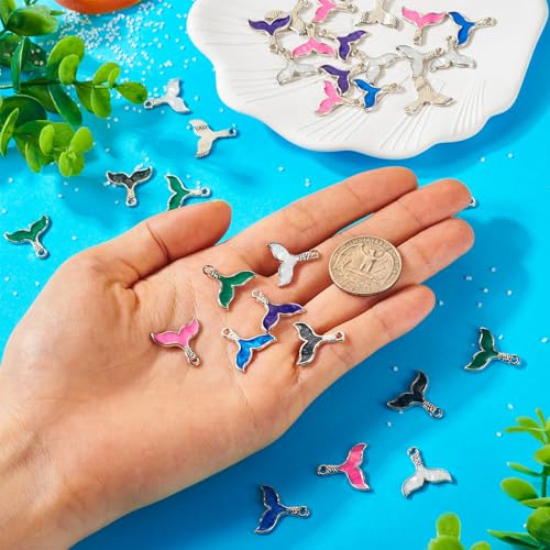 Fishtail Dangle Charms Fishtail oorbellen bengelen Charms voor DIY oorbellen ketting sieraden maken 5