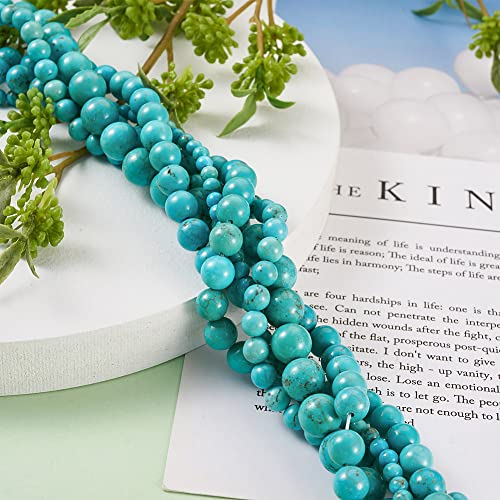 5 onderdelen natuurlijke turquoise kralen 4mm/6mm/8mm/10mm Ronde Turquoise Edelsteen Genezing Spacer Losse kralen voor armband ketting sieraden maken 5