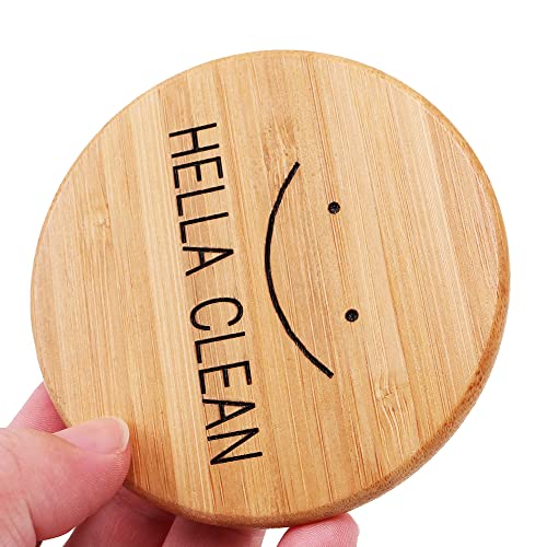 Zee 2PCS Bamboe Vaatwasmachine Magneet Ronde Keuken Vaatwasser Magneet Clean Dirt Sign (B) 5