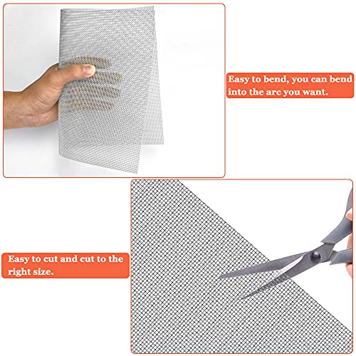 Verpakking van 6 RVS Wire Mesh, 20 x 30 cm, Fine Mesh, Roestvrij stalen rooster, Fine Fly Mesh, Steel Wire Mesh, Roestvrij staal Mesh voor Ventilatie, Beschermende Grate 5