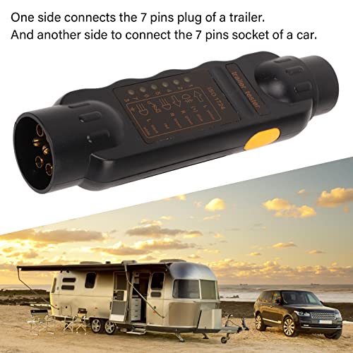 Trailer Plug Socket Tester, Trailer Socket Tester 7 Pin elektrische TOW BAR VEREIST CIRCUIT LichttestTROOL VOOR TRUCK RV (zwart label) 4