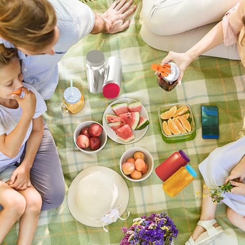 6 st. drank blikjes deksels en 2 st. bier blikjes openers, siliconen drank kan deksels standaard soda bier spaarder kleurrijke dranken kunnen beschermen en morsen-proof drank deksels 4
