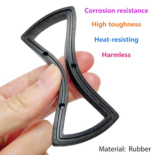 Verpakking van 4 rubberverzegelingsringen, platte afdichting, overloopafdichting, voor overloopkop en overloopkoppen (ASIN B0791XNZQX, B09YHKL23P), 73 x 37 x 6 mm 3