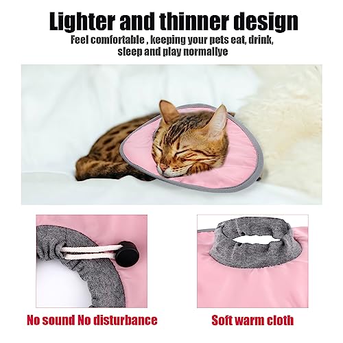 Herstelhalsband voor Katten, verstelbare beschermende Kattenhalsband Waterdichte Elizabethan Collar voor Katten Kittens Puppies na Chirurgie te stoppen met likwonden (Roze) 4