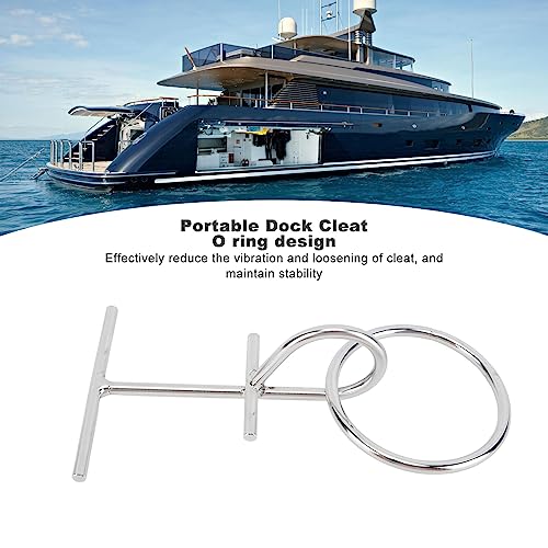 Portable Dock Cleat met O-Ring, roestvrij staal 304 Mariene kwaliteit Single Dock Cleat Moveable Cleat Portable Dock Ring voor Mudguards Bumpers Moorline