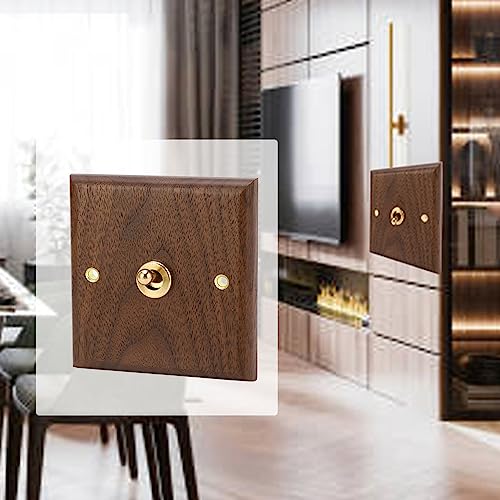 Vintage Style Houten Rocker Switch voor antieke decoratie met handgemaakte Black Walnut Panel