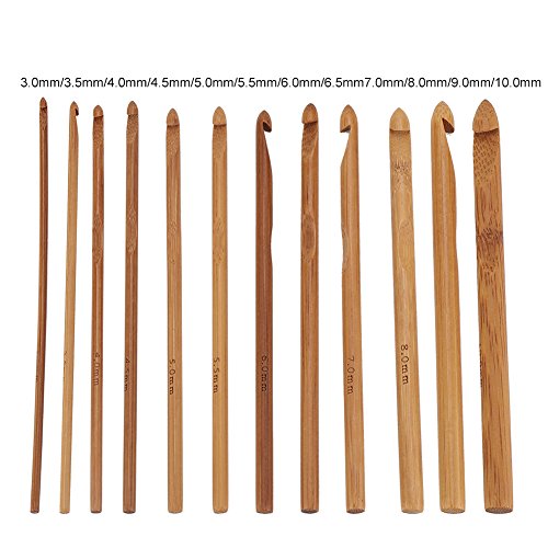 Gehaakte haken naalden bamboe hout gereedschap set Kit voor het breien sokken, sjaal, deken, sjaal, Sweaters DIY Naaien van handvatweave Craft