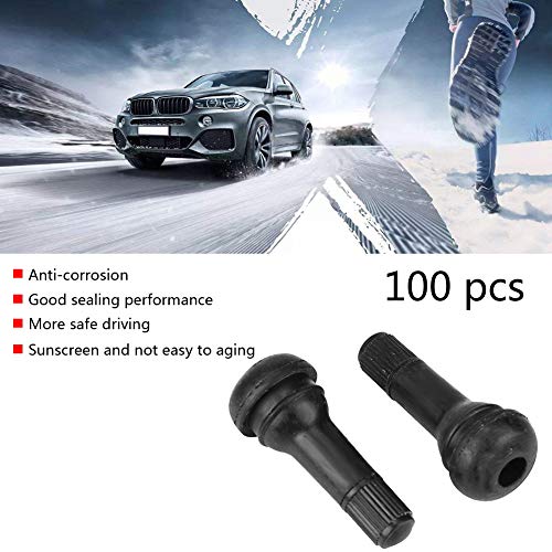 Auto Motorfiets Universele Vervanging Snap in Band Band Valve Rubber Snap-in Band Valve Fit voor Auto Motorfiets en Elektrische Voertuig 100pcs(TR413)