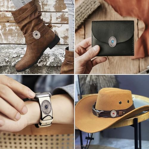 12 Sets Schroefback Rivets Lederen Rivets Ovale knopen Turquoise Decoratieve Rivet Studs voor Wallet Handtas Schoenen Lederen Craft Kleding Belt 3