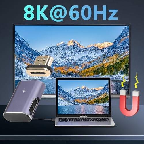 Magnetische HDMI Adapter, 10 Pin, HDMI 2.1 Plug naar Bus Extender Connection, 8K UHD Video, Compatibel met Computer Game Console, Smart Box, Monitor, TV Projector (HDMI Links)