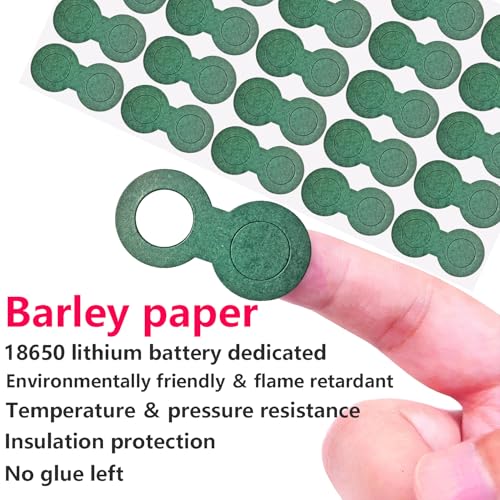 18650 Lithium batterijen Isolatieringen Isoleerpapier, 100 stuks Holle ringen + 100 stuks Solid Rings Kleefpapier 4