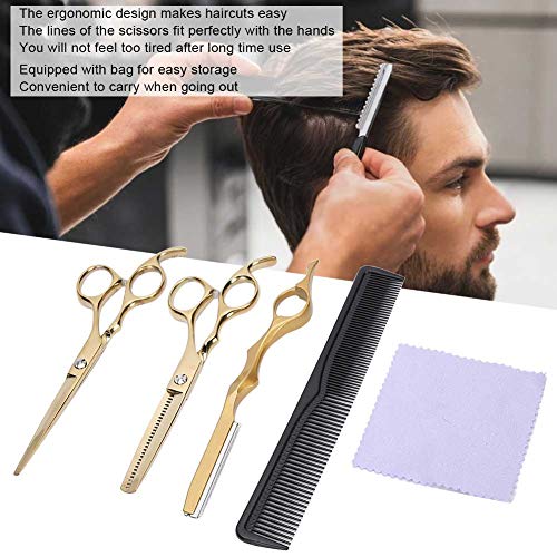 Haarsnijden schaar Set dunner tanden schaar Professionele kapper roestvrij staal haar snijden schaar mes Comb haar styling gereedschap voor Dz