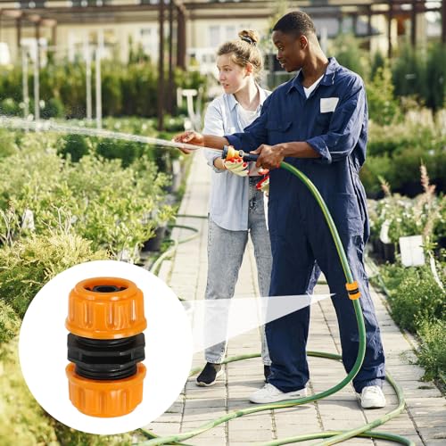 1/2" slang Reparatie Connector Extender, 3 stuks Plastic tuinslang Reparatie Waterslang Connectoren Leakproof Design, Marigold 4