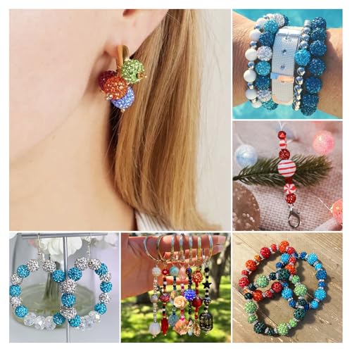 120 st. 10mm klei Strass Kralen Groen Geel Paars Rond Disco Ball Kralen Crystal Rondelle Spacers voor sieraden maken Mardi Gras Party Decoratie 5