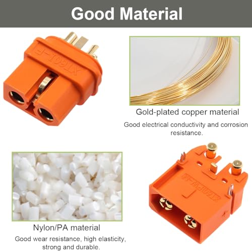 10st XT60I Connector XT60I-PW Man Plug Adapter XT60I Plug Vrouw met Sheath Housing Connector voor RC Lipo Battery Charger FPV Drone 4