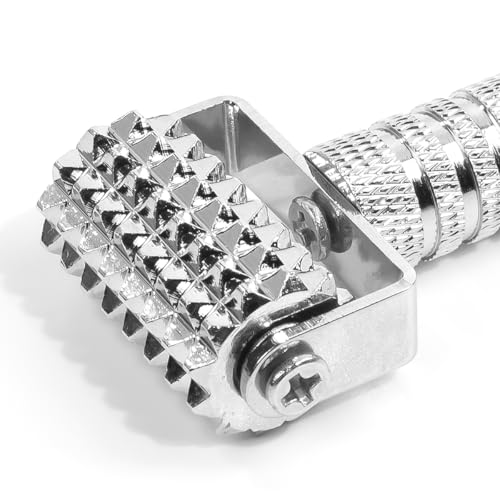 Facial Roller Massager - Acupunctuur Probe, Spring Naald, Gezicht/Ear Massage Roller met Acupunctuur Detector Probe, Acupressure Roller voor lichaam en gezicht massage (Kleur: Zilver) 4