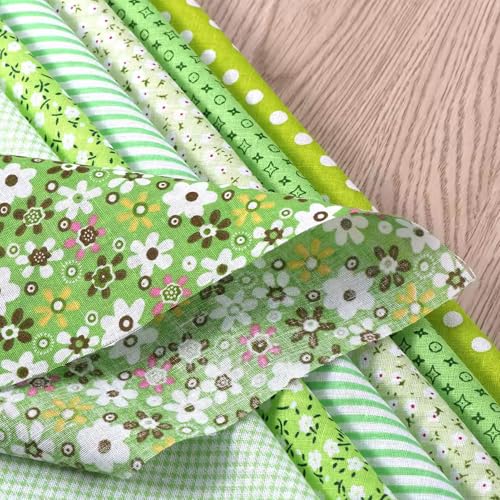 40 Rolls Katoen Quiltstof Bloempatronen, 20 Styles Pre-Cut 2.5 x 19.69 Inch Groene stoffen Strips 6x50cm, 2 Rolls Per Design voor DIY Crafts Naaien, Poppenkleding 3