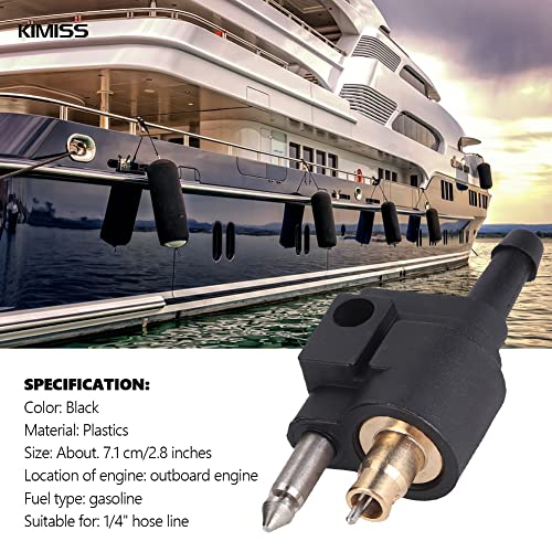 1/4 inch Fuel Tank Plug Tube Fitting Joint Fit voor buiten (zwart)