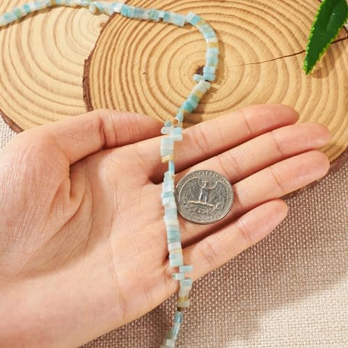 1 Strand Amazonite Tila Kralen Natuurlijke Edelsteen 2 Hole Square Zaad Kralen Drager Kralen voor Meerdere Strands Armband Ketting Ambachten sieraden maken, 150 st 5