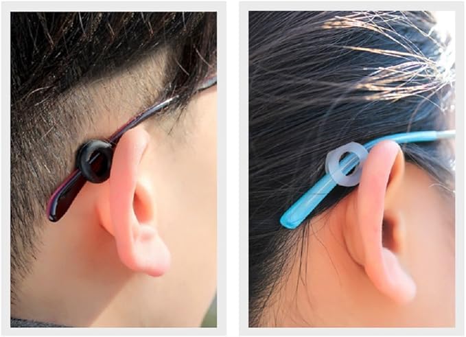 Sea Silicone non-slip glazen ring, comfortabele glazen Temple Point oorhaak houder Ring elastische glazen oor Pads Covers glazen houder Siliconen haken voor glazen (10 paar) 5