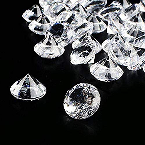 Acryldiamanten Ca. 145 stuks 20mm Diamond Crystals Transparant kristal Transparant tafeldecoratie Sprinkle Decoratie Bruiloft Decoratie (20mm Diameter)