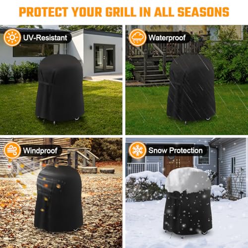 BBQ Covers, Waterdichte BBQ Covers, Gas Grill Barbecue Bescherming Winddicht, Outdoor Covers voor Barbecue, Tear-Resistant en UV-bestendig BBQ Covers, voor Weber Brinkmann Char 5