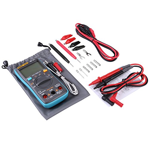 Digitale multimeter, AN8002 multimeter met automatische bereikselectie AC/DC Voltmeter Elektronische Ohm/Volt multimeter, stroom Multi Tester diode en continuity tester, 6000 Telwaarden