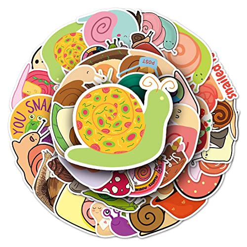 Snail Snail Stickers set Stickers kinderen tieners 50 stuks dieren waterdicht Vinyl Decals Laptop Skateboard Kofferhelm Autofiets mobiele telefoon Motorrijwiel Scrapbook Dagboekmokken