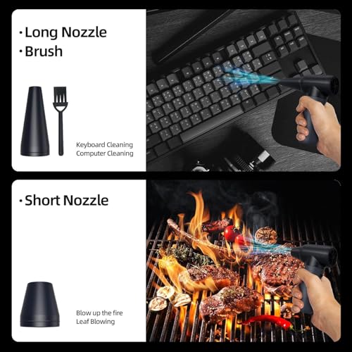 Jet Dry Miniblower, 180000RPM Jetdroger Blower 3 Windsnelheid Compressed Air Cleaner Elektrische luchtstofzuiger voor autodroger Keyboard Computer Reiniging Camping 4