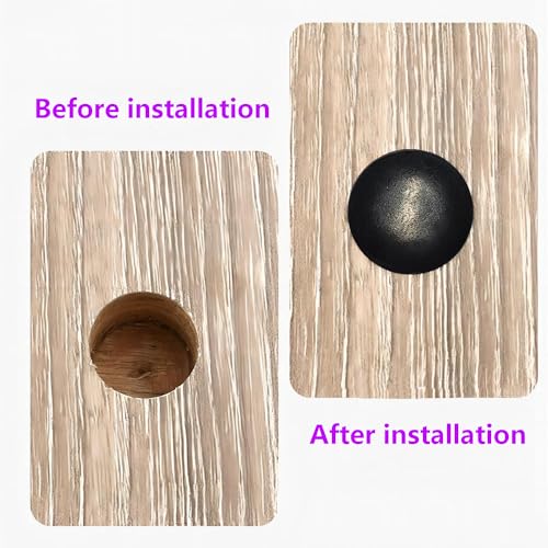 Verpakking van 15 kunststof gat stops zwarte boorgaten hoes Stop 20 mm blind plugs voor meubelkast 5