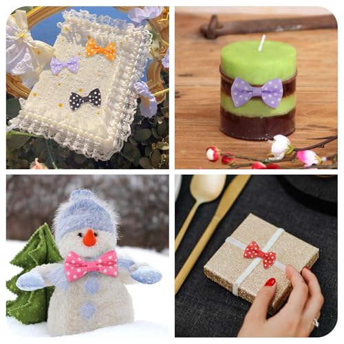 90Pcs Polyester Polka Dot Strik 9 Kleuren Handgemaakt Boog Ornamenten Leuke Boog Diy Boog Accessoires Mini Strik Tie Voor Diy Ambachten Decoratie 3