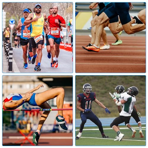 Track spikes, 16 stuks staal hoge sprong spikes vervanging spoor en veld draaiende spikes schoenen met spike key voor plastic spoor korte loop springsport, zilver 5