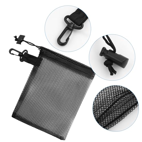 10 stuks Black Mesh koord Tassen Nylon Stof koord Bag Golf Ball Net Bag Schoen Bag Wasserij Bag Opslag Bag Strand Speelgoed Basketbal Voetbal, l, vakantie 3
