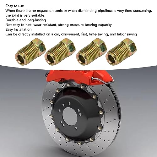 Stevige metalen remleidingen, 30 stuks, 3/8 inch 24 draad, Compatibel met 3/16 inch remleiding, betrouwbare remlijnaansluitingen 3