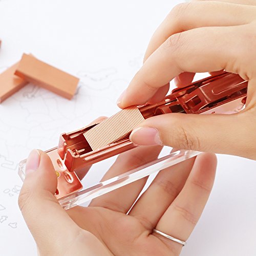 24/6 Nieten, 1000 PCS Quility nietjes Rose Gold Standaard 12mm breedte nietjes voor Nieter