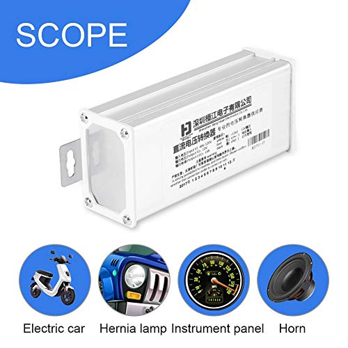 Omvormer voor elektrische auto, invoer, 48V-120V, uitgang 12V-15A/180W, Power Controller voor elektrische voertuig, Golf, winkelwagen, Club, Auto, Scooter, Fiets en meer 4