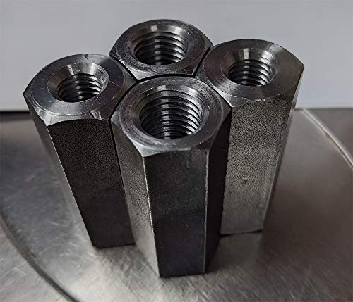 M16 Hexagon Clutch Nuts (48mm 24mm) Long Rod Nut Female Thread Alloy Steel Zink Platte DIN 6334 (Pack van 2) Lengte 48mm 4