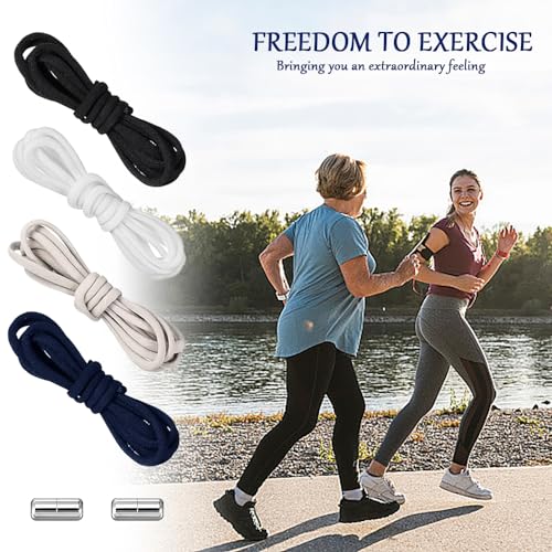 8 Paren Elastische Geen Tie Laces, 100cm Metalen Buckles, Laces, Tie-Free Schoenen met Metalen Buckles, Platte Laces zonder Bouwen, voor alle Volwassenen en Kids Schoenen, Multicolor, Kleine, Multicolour 5