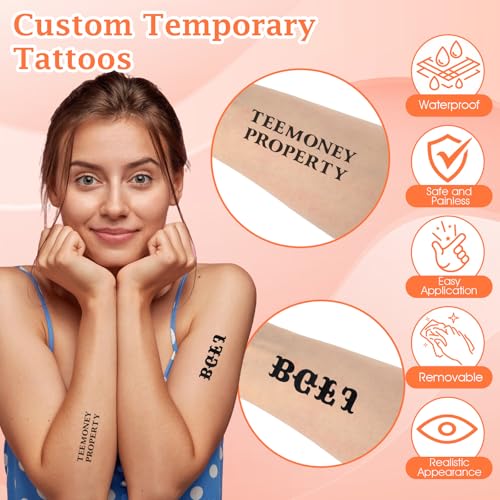 20 Vellen Tijdelijke Tattoos Zelfklevende Letter Tattoos Stickers 5 Verschillende Letter Styles Waterdichte Zwarte Fake Tattoo Stickers DIY Naam Tattoo voor vrouwen en mannen 4