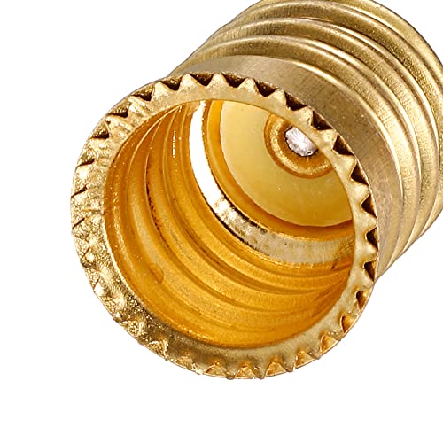 4 Packs E14 to E12 Adapter Converter Lamp Past Europees Pedestal (E14) op Candelabscrew (E12) Reducer Light Bulb Fitting Gold 4